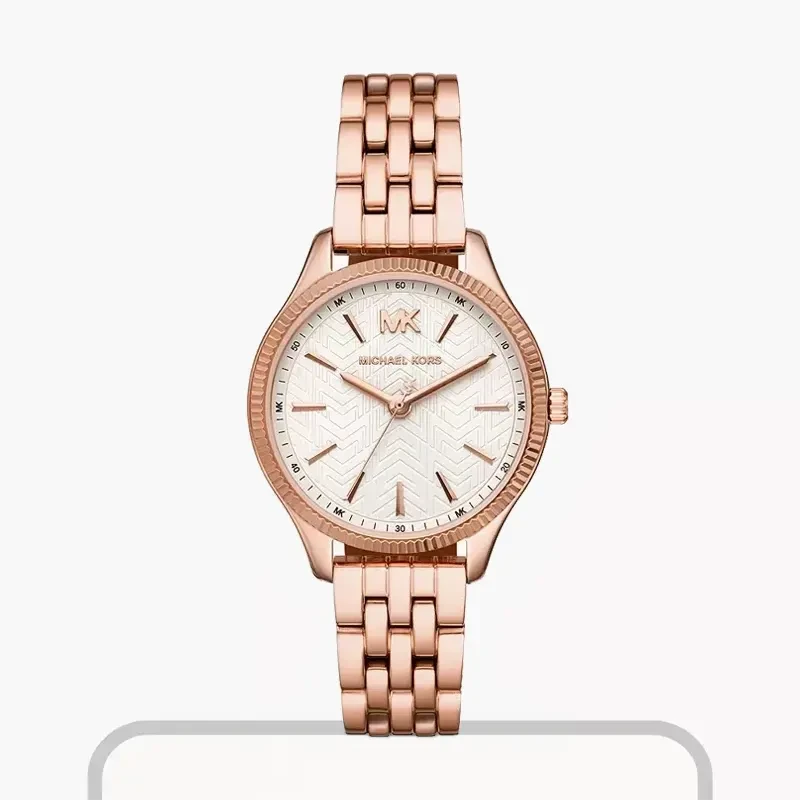 Michael Kors Lexington White Dial Rose Gold Ladies Watch- MK6641